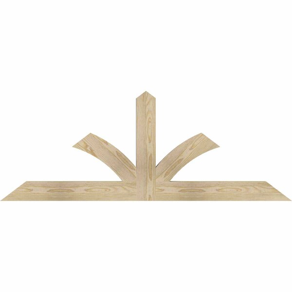 Ekena Millwork Richland Rough Sawn Timber Gable Bracket, Douglas Fir, 60"W x 22"H x 2"D x 4"F, 9/12 Pitch GBW060X22X0204RIC00RDF - main
